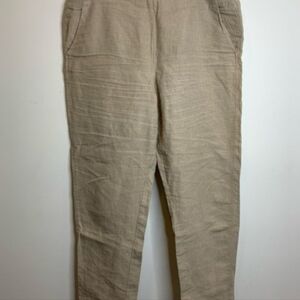 J Jill Love Linen Pull On Style Beige Pants